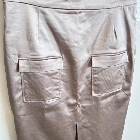 NWOT HILARY MACMILLAN Dusty Rose Split Front Seam Skirt Lined, Size 14 - Picture 6 of 13